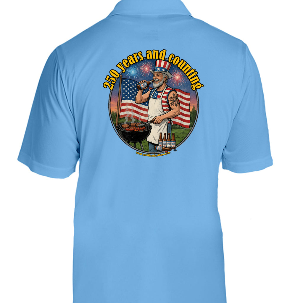 Freedom & Liberty American Heritage Polo | Patriotic USA Performance Golf Shirt – 250 Years & Counting {{ product_type }Anvil and Anthem }