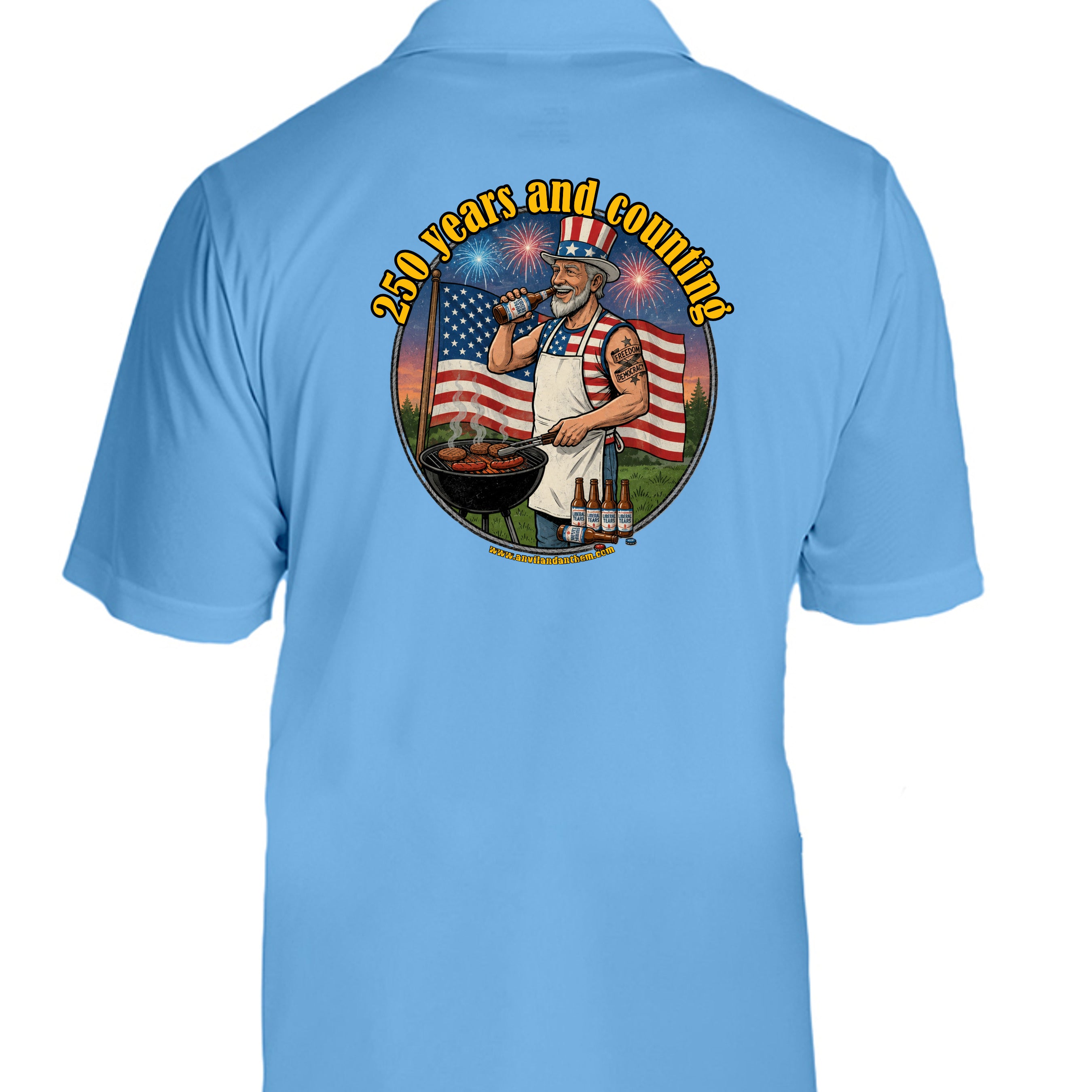 Freedom & Liberty American Heritage Polo | Patriotic USA Performance Golf Shirt – 250 Years & Counting {{ product_type }Anvil and Anthem }