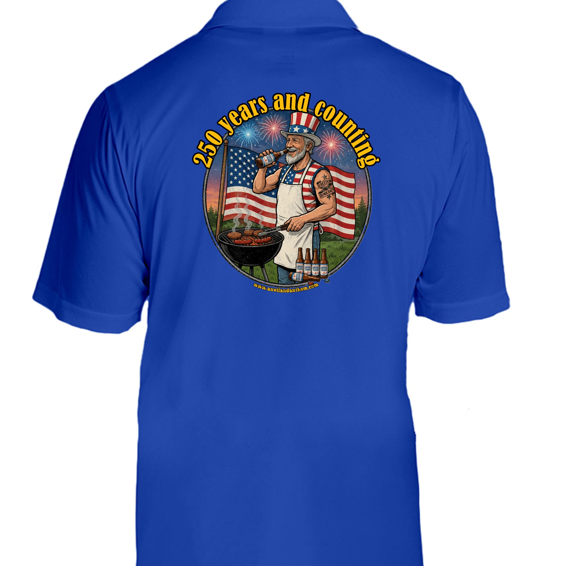 Freedom & Liberty American Heritage Polo | Patriotic USA Performance Golf Shirt – 250 Years & Counting {{ product_type }Anvil and Anthem }