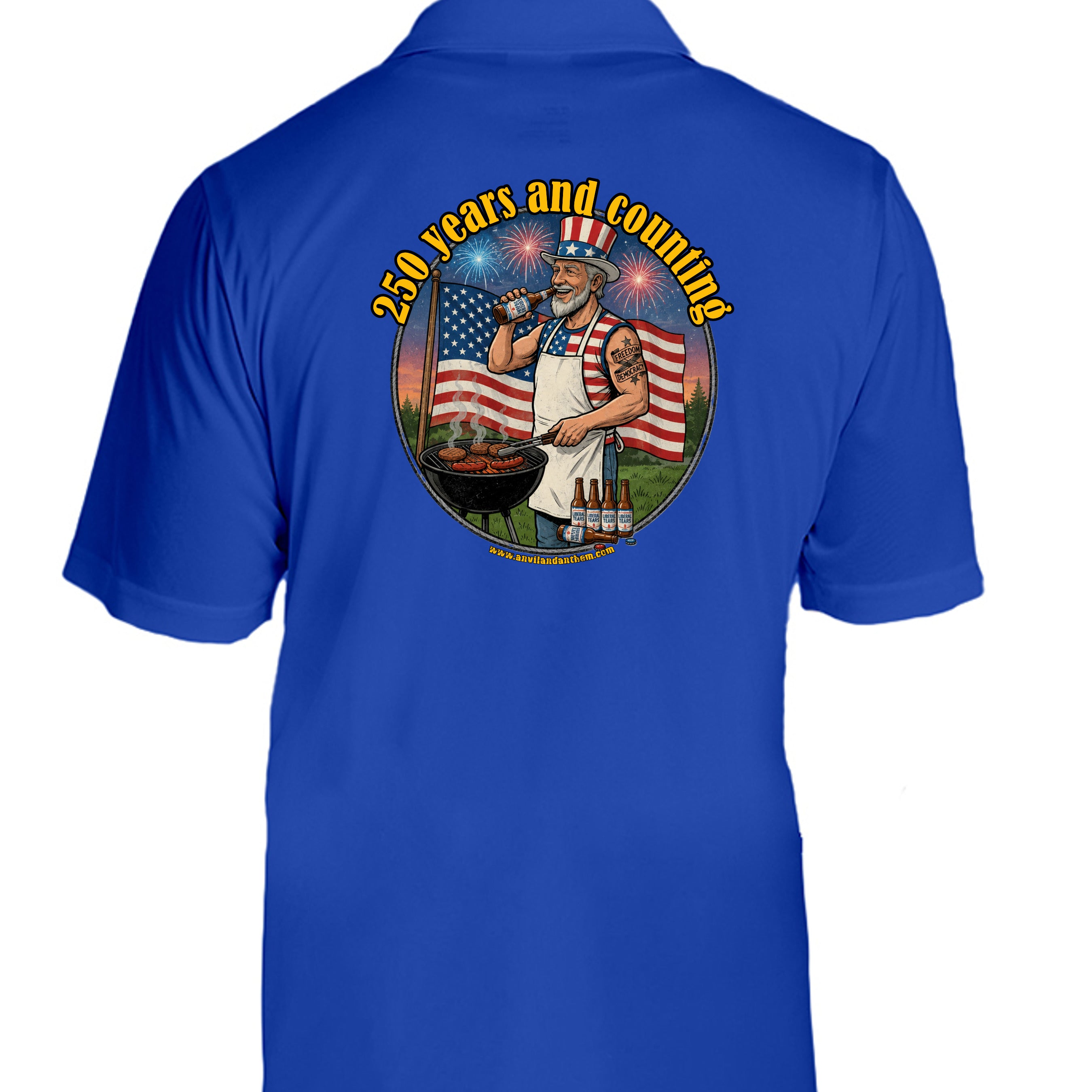 Freedom & Liberty American Heritage Polo | Patriotic USA Performance Golf Shirt – 250 Years & Counting {{ product_type }Anvil and Anthem }