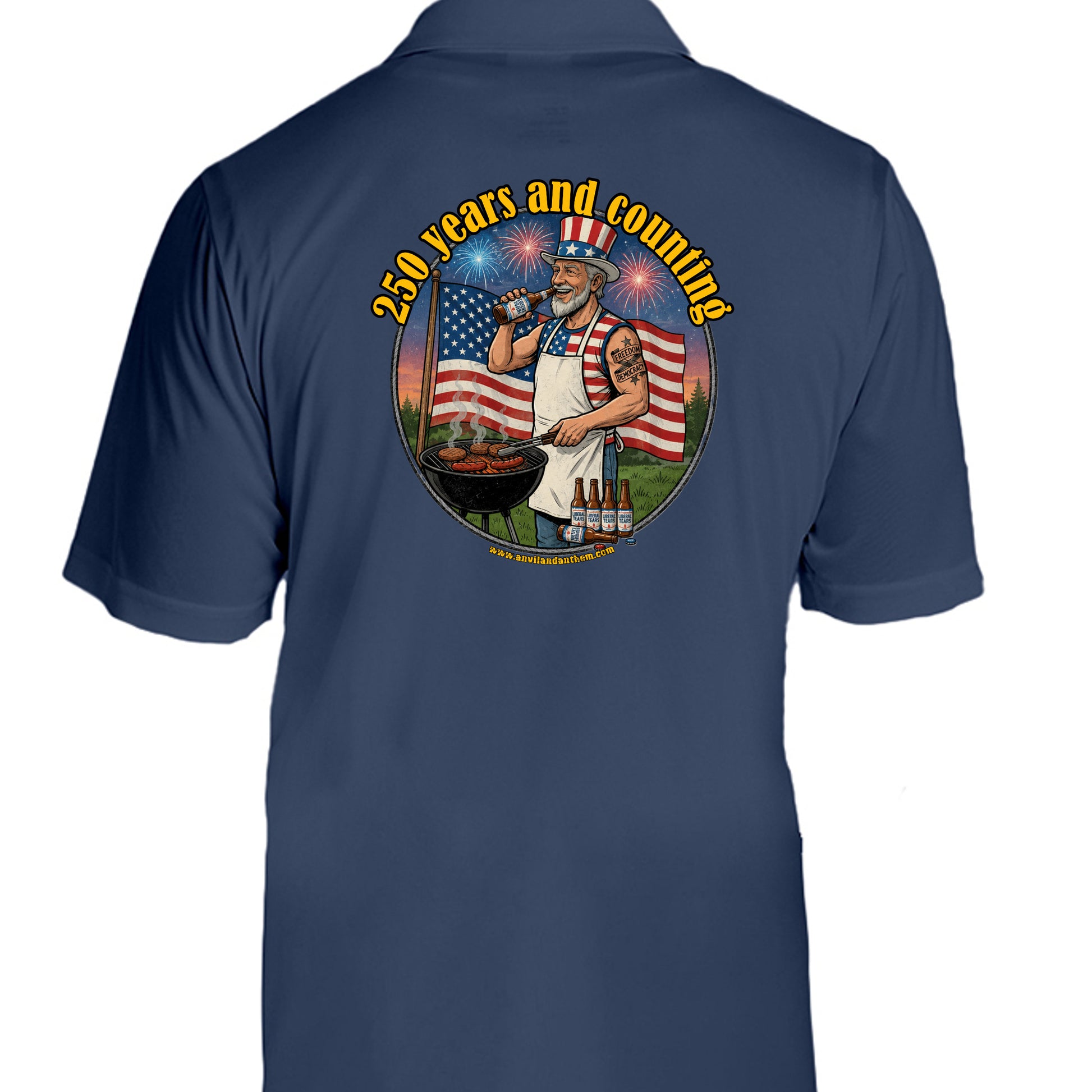 Freedom & Liberty American Heritage Polo | Patriotic USA Performance Golf Shirt – 250 Years & Counting {{ product_type }Anvil and Anthem }