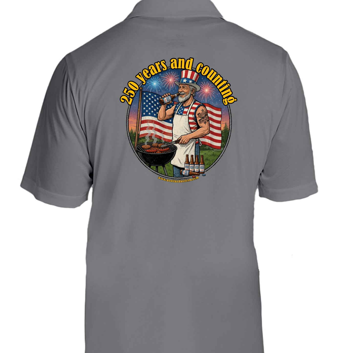 Freedom & Liberty American Heritage Polo | Patriotic USA Performance Golf Shirt – 250 Years & Counting {{ product_type }Anvil and Anthem }