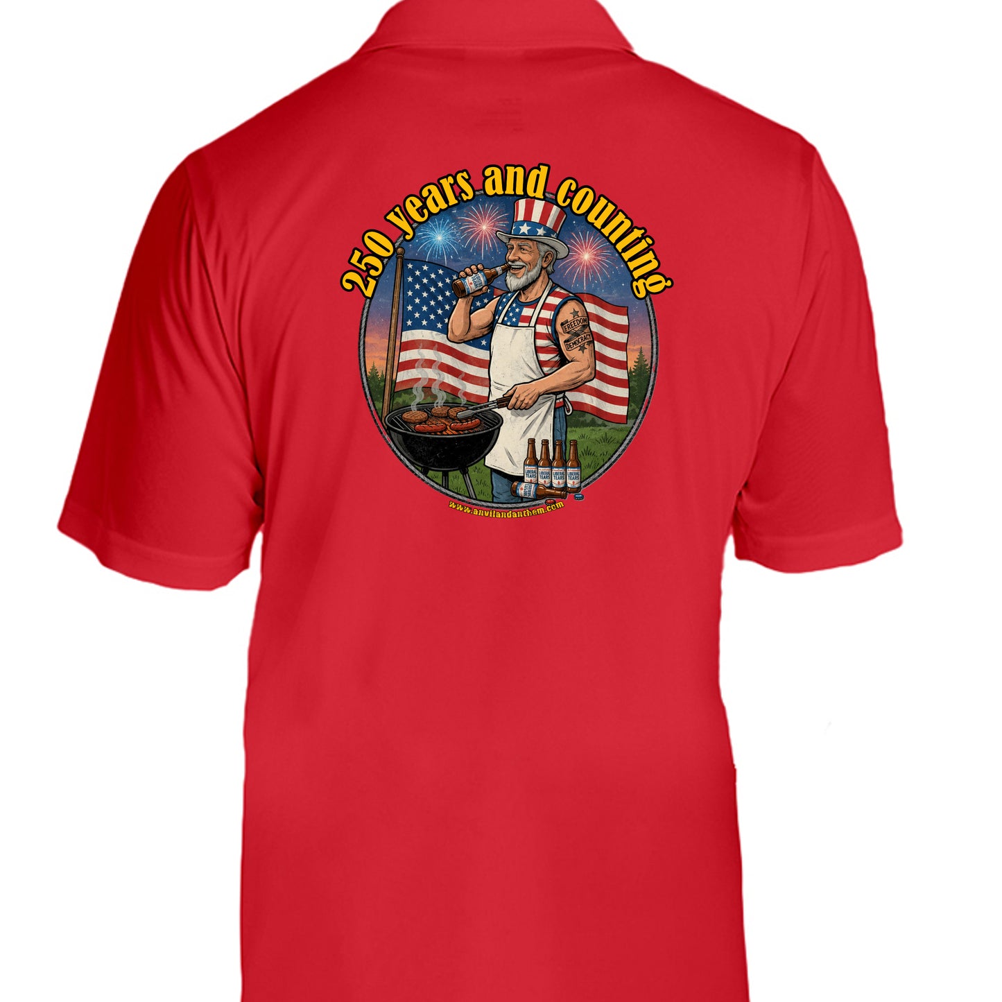 Freedom & Liberty American Heritage Polo | Patriotic USA Performance Golf Shirt – 250 Years & Counting {{ product_type }Anvil and Anthem }
