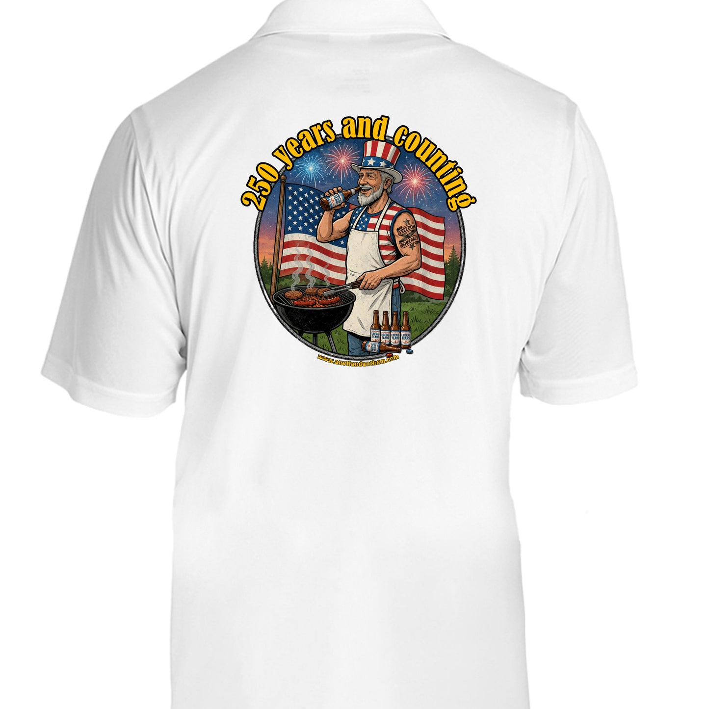 Freedom & Liberty American Heritage Polo | Patriotic USA Performance Golf Shirt – 250 Years & Counting {{ product_type }Anvil and Anthem }