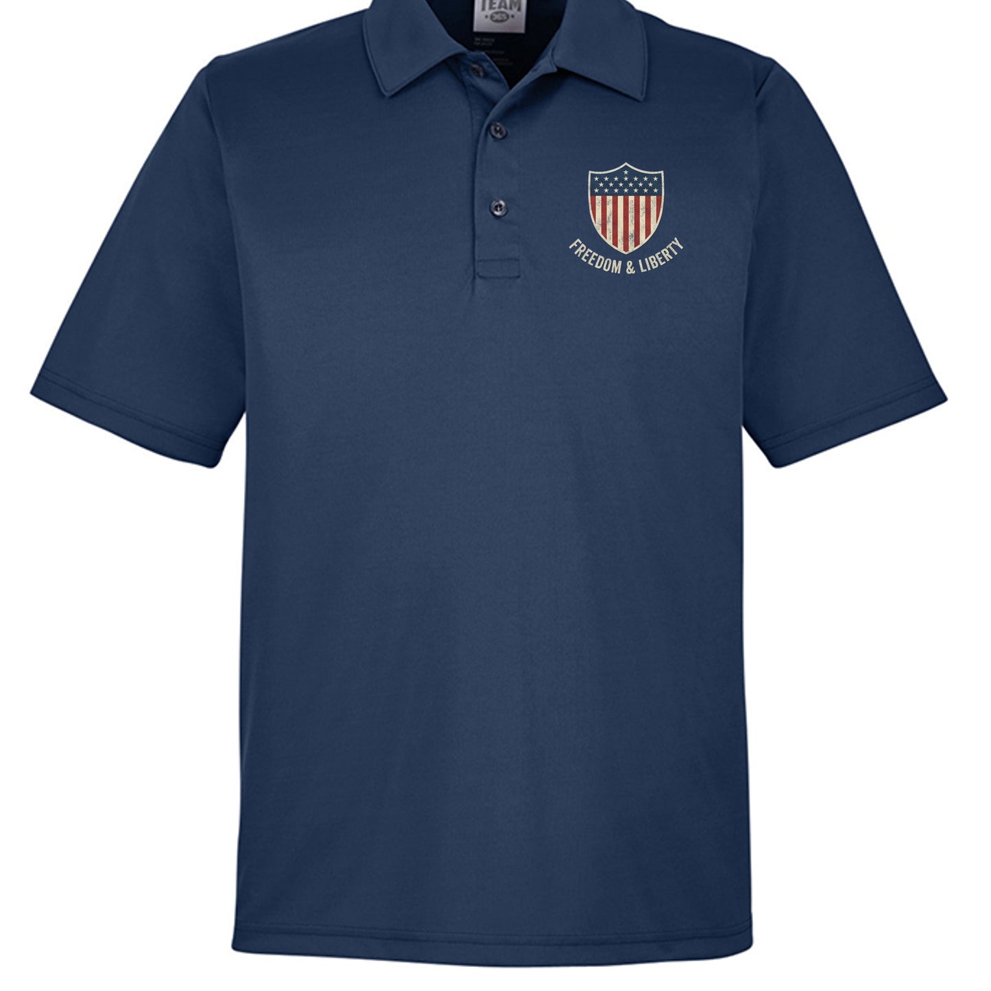 Freedom & Liberty American Heritage Polo | Patriotic USA Performance Golf Shirt – 250 Years & Counting SPORT DARK NAVY {{ product_type }Anvil and Anthem }