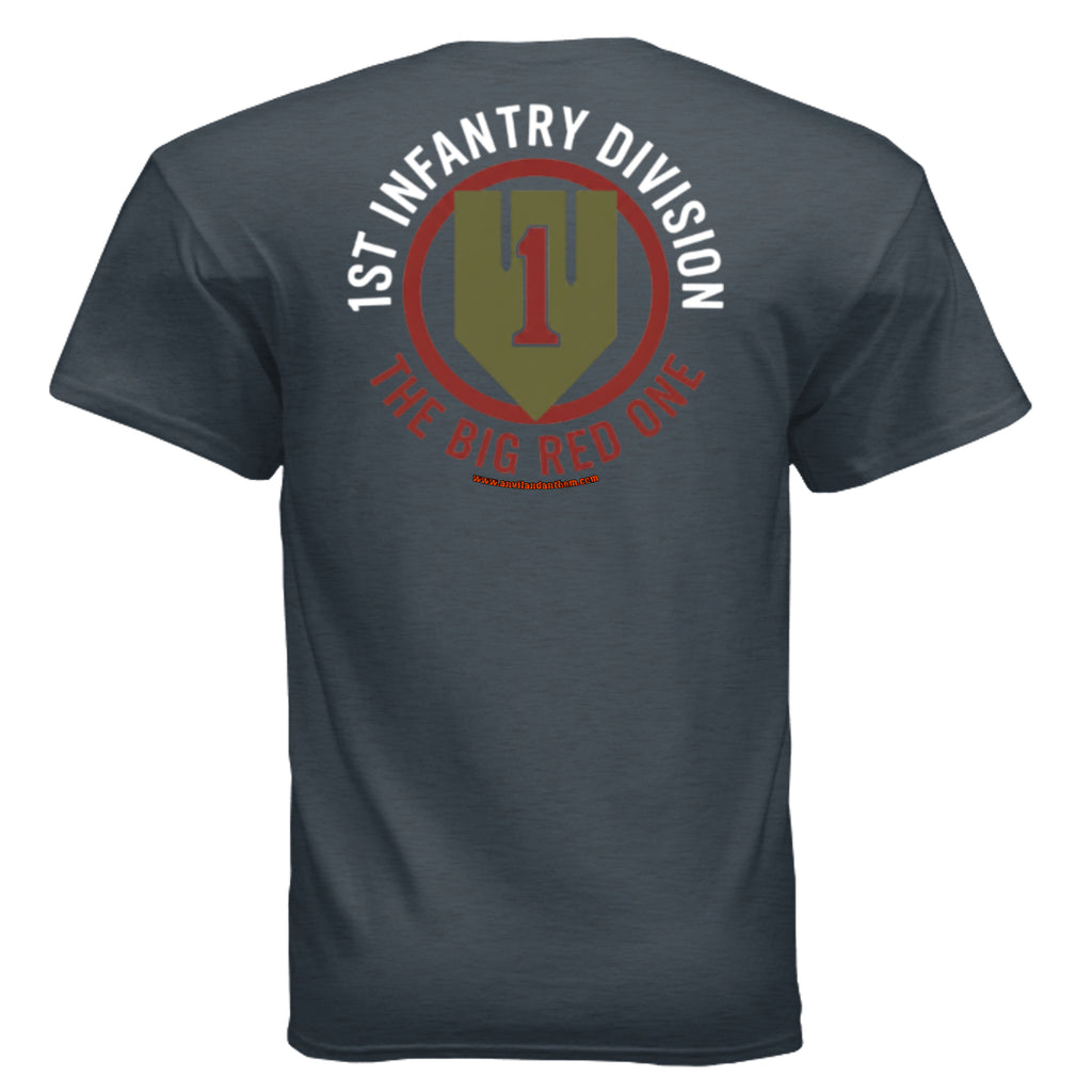 Big Red One Tee – 1st Infantry Division “Big Red One” Army Pride Shirt Anvil and Anthem }