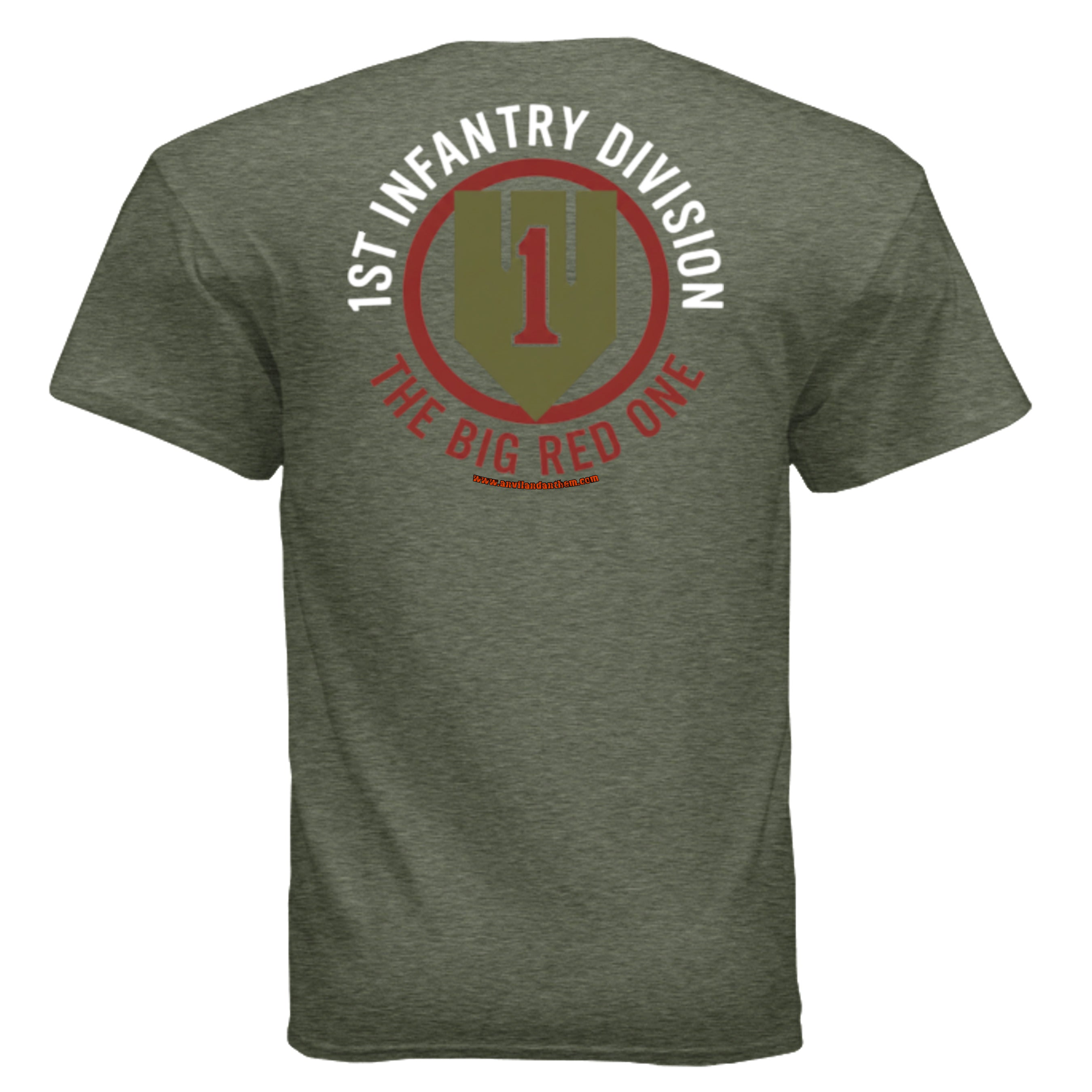 Big Red One Tee – 1st Infantry Division “Big Red One” Army Pride Shirt Anvil and Anthem }
