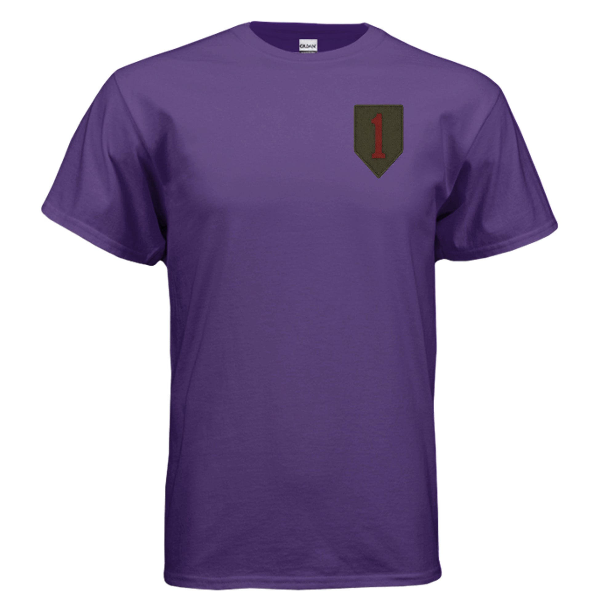 Big Red One Tee – 1st Infantry Division “Big Red One” Army Pride Shirt PURPLE {{ product_type }Anvil and Anthem }