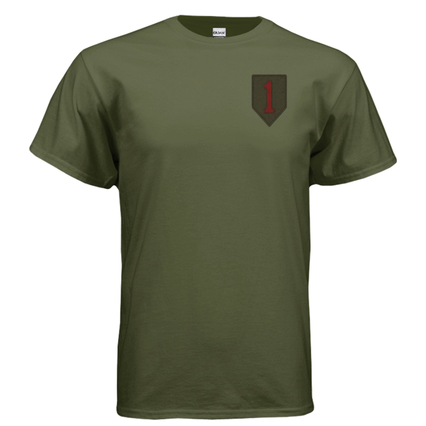 Big Red One Tee – 1st Infantry Division “Big Red One” Army Pride Shirt MILITARY GREEN {{ product_type }Anvil and Anthem }