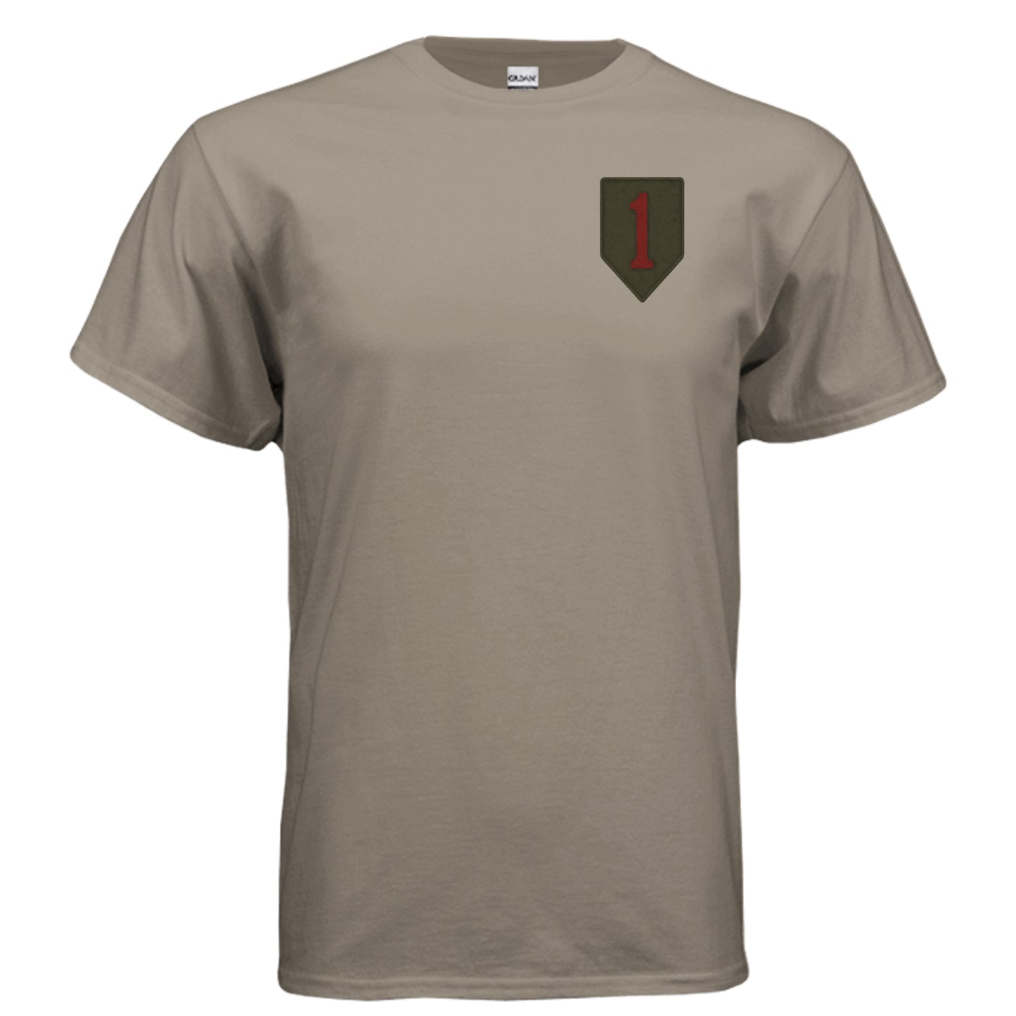 Big Red One Tee – 1st Infantry Division “Big Red One” Army Pride Shirt BROWN SAVANA {{ product_type }Anvil and Anthem }