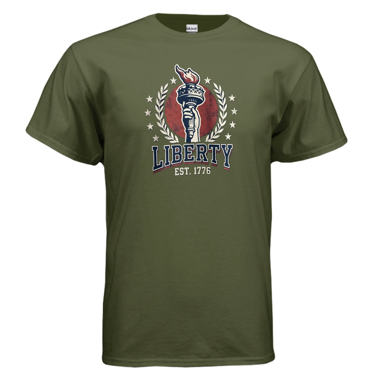 Liberty 1776 American Heritage Tee | Statue of Liberty Torch Patriotic USA Shirt {{ product_type }Anvil and Anthem }