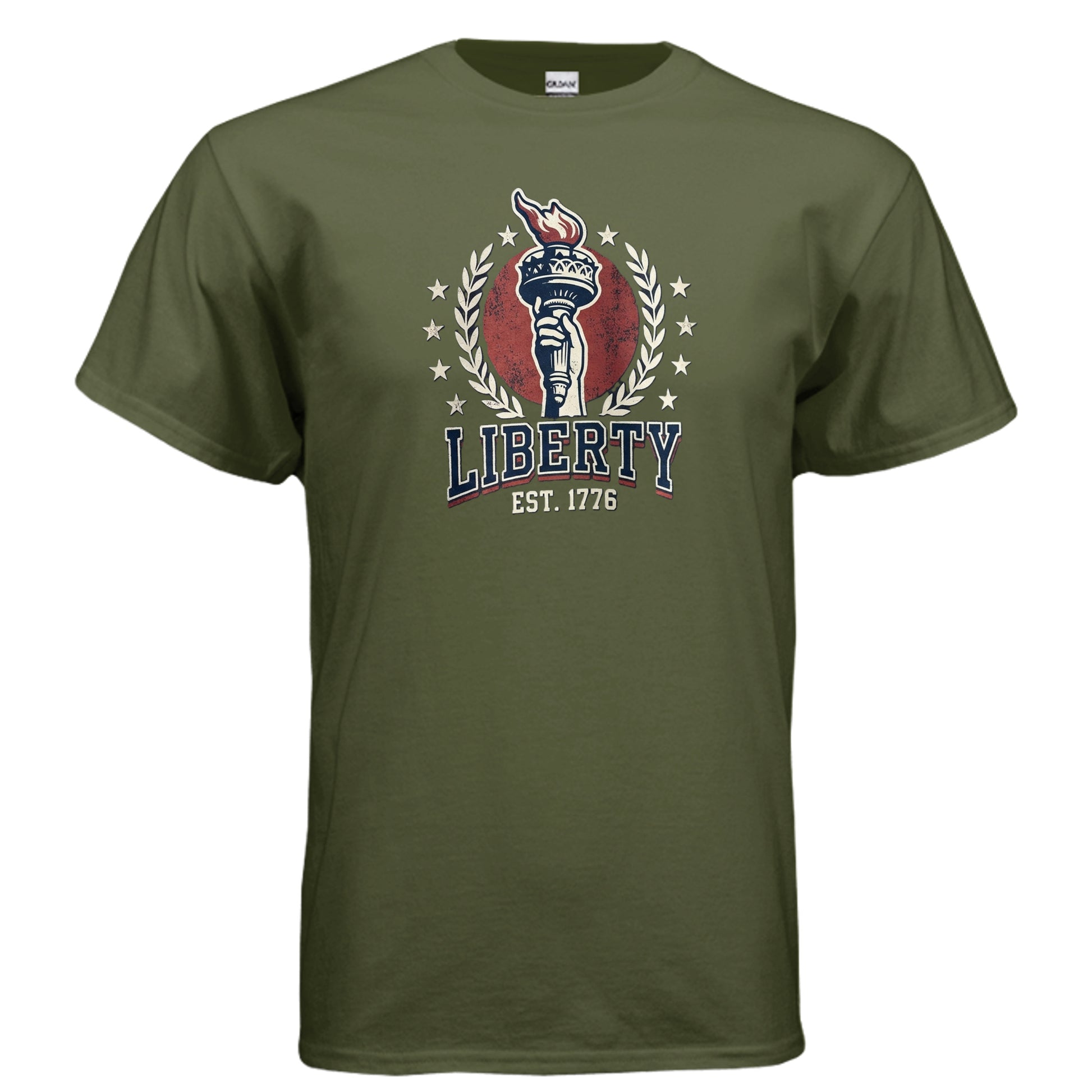 Liberty 1776 American Heritage Tee | Statue of Liberty Torch Patriotic USA Shirt {{ product_type }Anvil and Anthem }