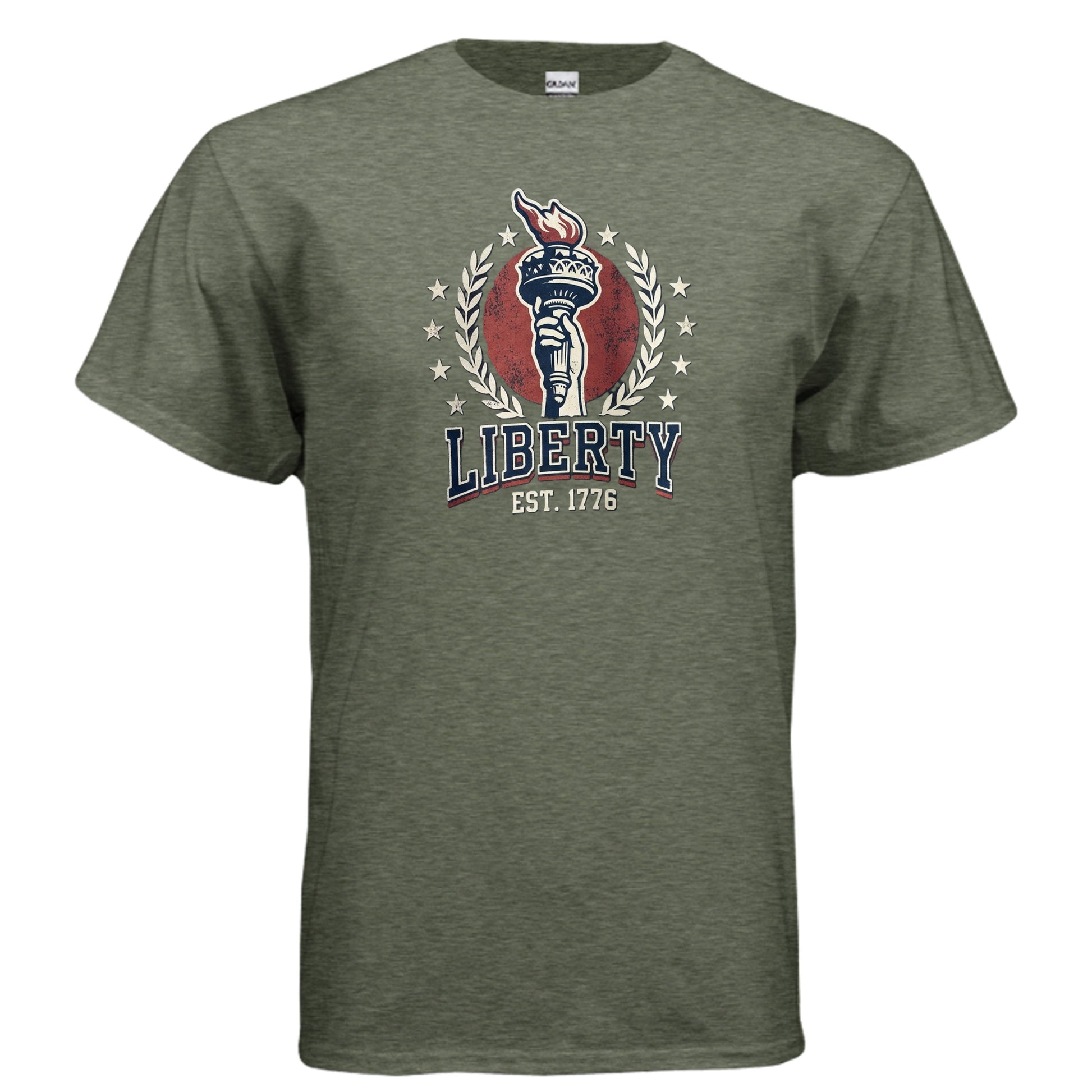 Liberty 1776 American Heritage Tee | Statue of Liberty Torch Patriotic USA Shirt {{ product_type }Anvil and Anthem }
