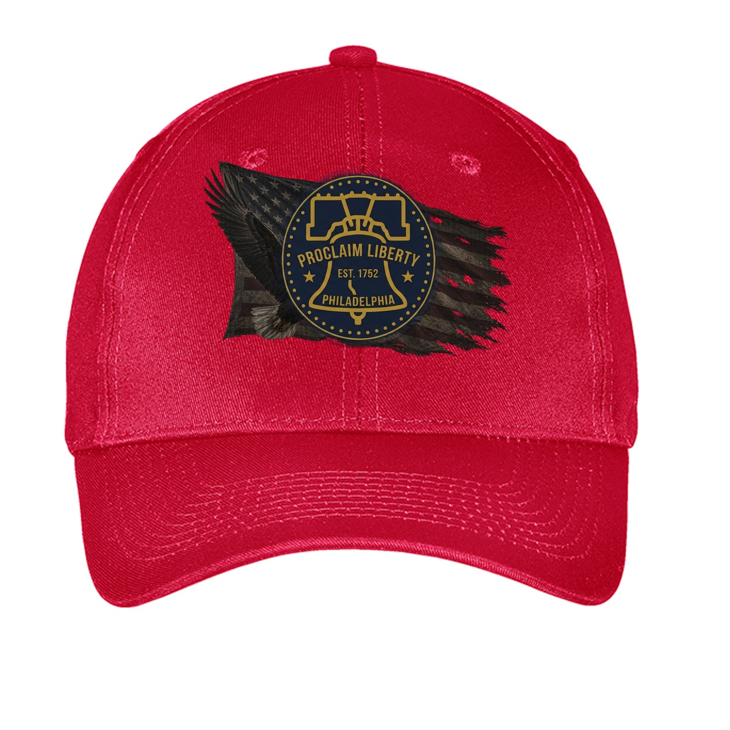 Proclaim Liberty Philadelphia Heritage Hat | Bald Eagle & Liberty Bell Patriotic Cap RED ONE SIZE {{ product_type }Anvil and Anthem }