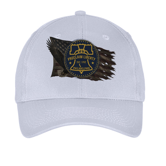 Proclaim Liberty Philadelphia Heritage Hat | Bald Eagle & Liberty Bell Patriotic Cap Silver ONE SIZE {{ product_type }Anvil and Anthem }