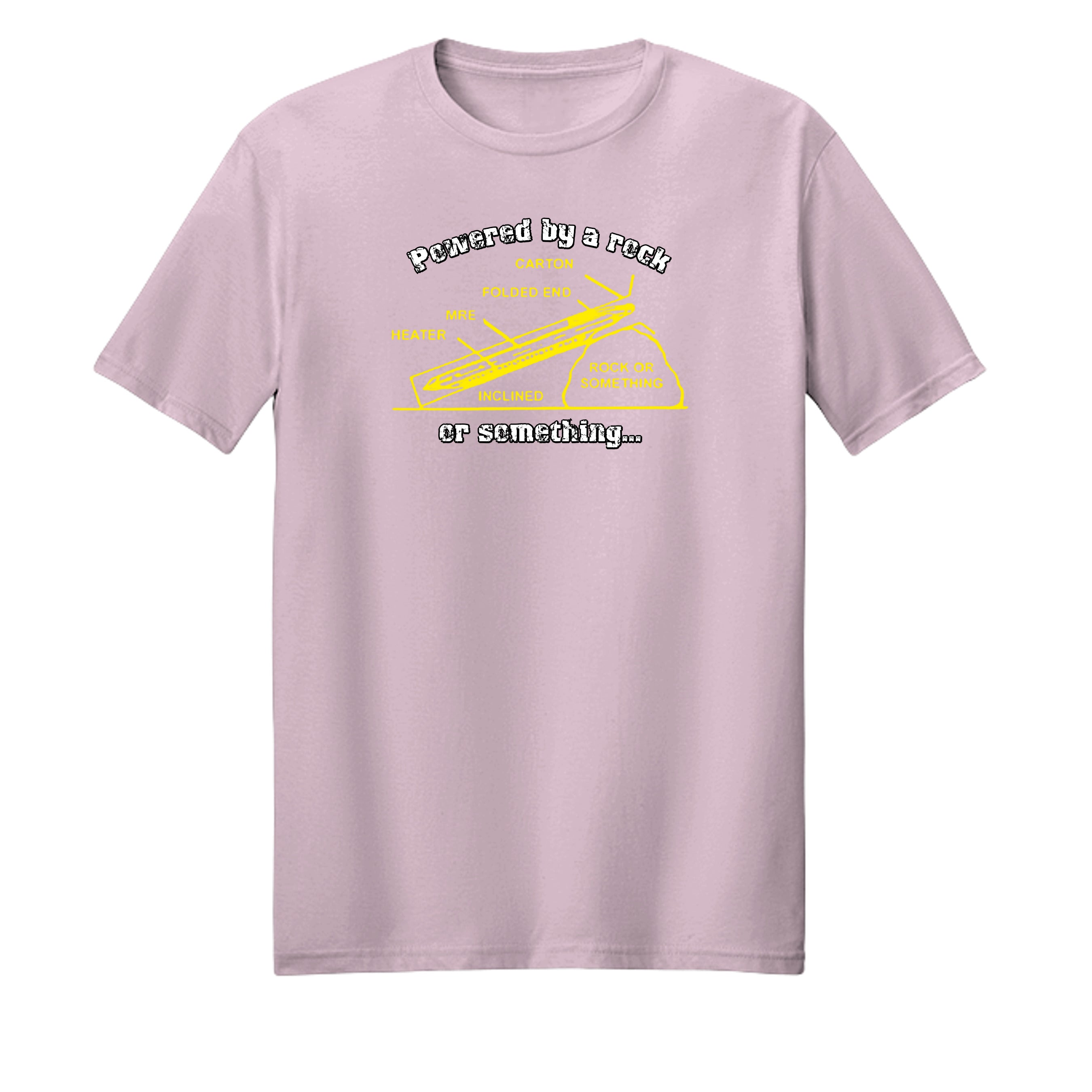 "Powered by a Rock or Something" MRE Graphic Tee – Military Humor Apparel {{ product_type }Anvil and Anthem }