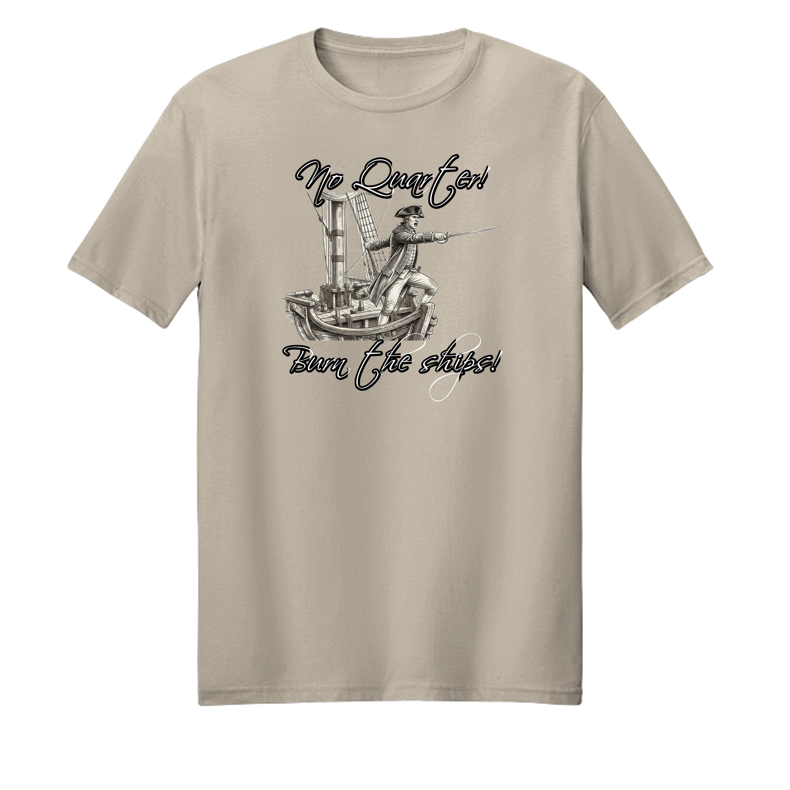 John Paul Jones "Burn the Ships" Premium Graphic Tee – American Naval Heritage Anvil and Anthem }