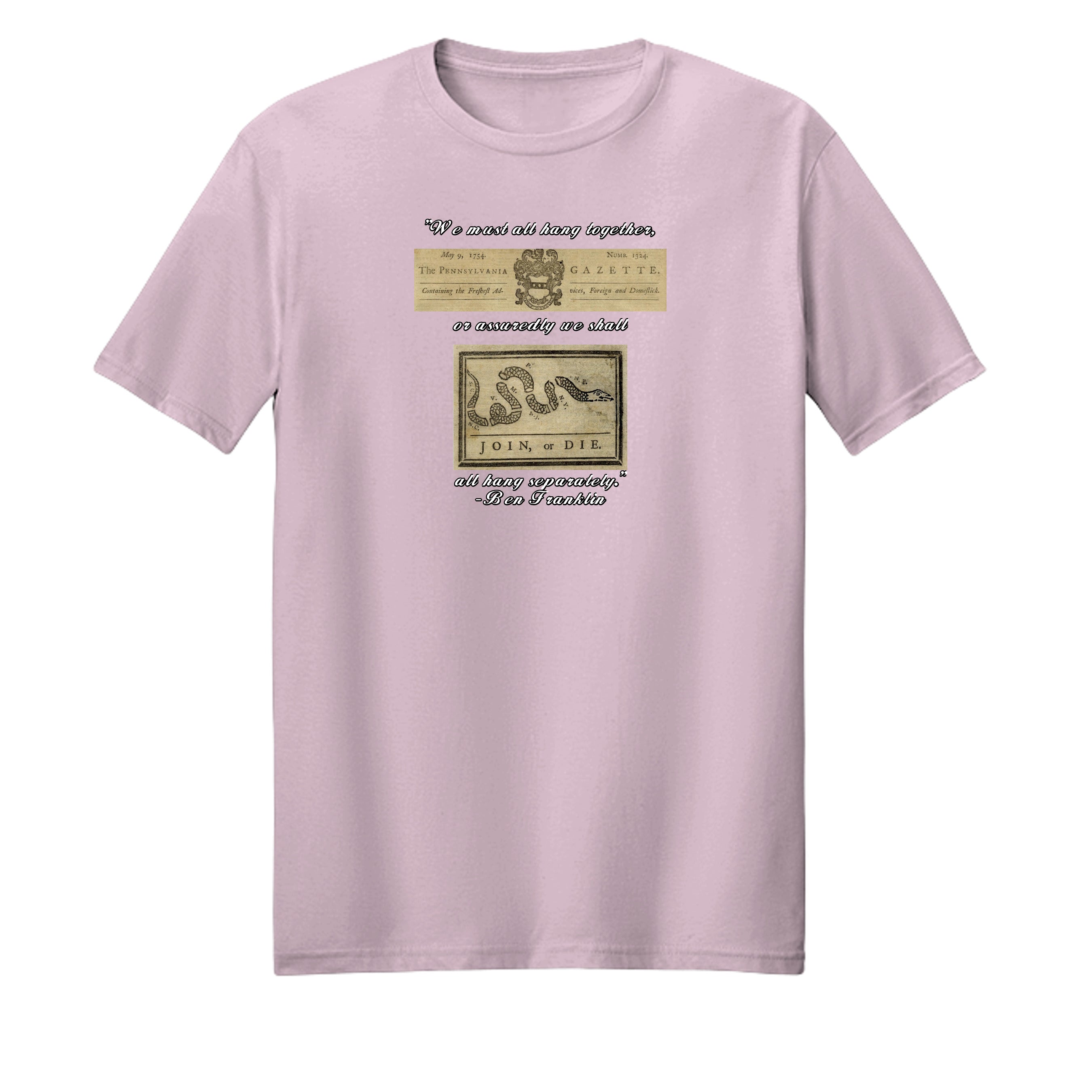 "Join or Die" Benjamin Franklin Patriotic Graphic Tee – American Founding History {{ product_type }Anvil and Anthem }