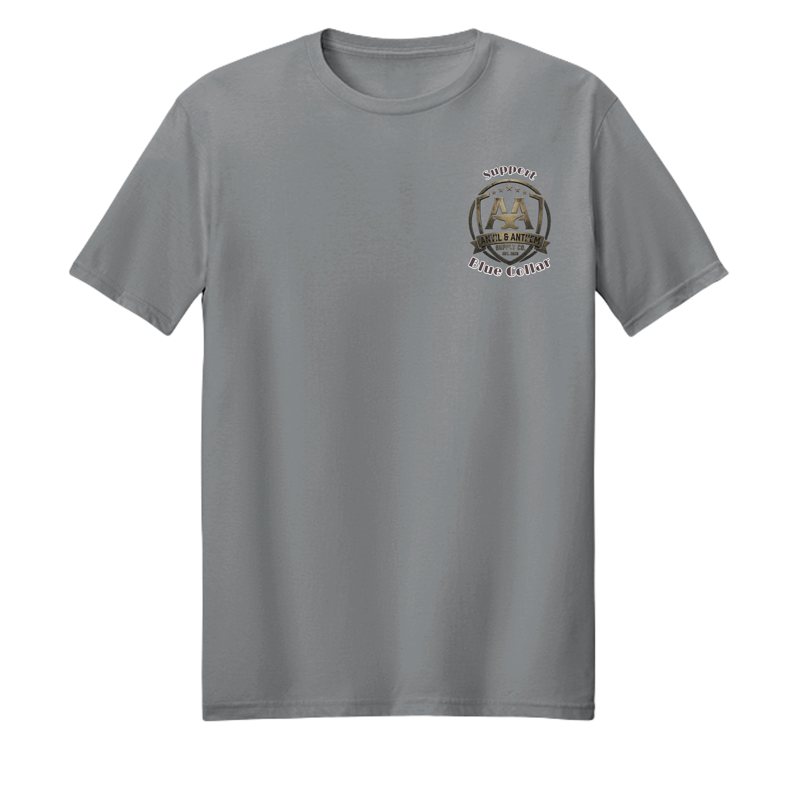 Blue Collar Trades "Backbone of the Nation" T-Shirt | American Tradesman Pride Tee Anvil and Anthem }