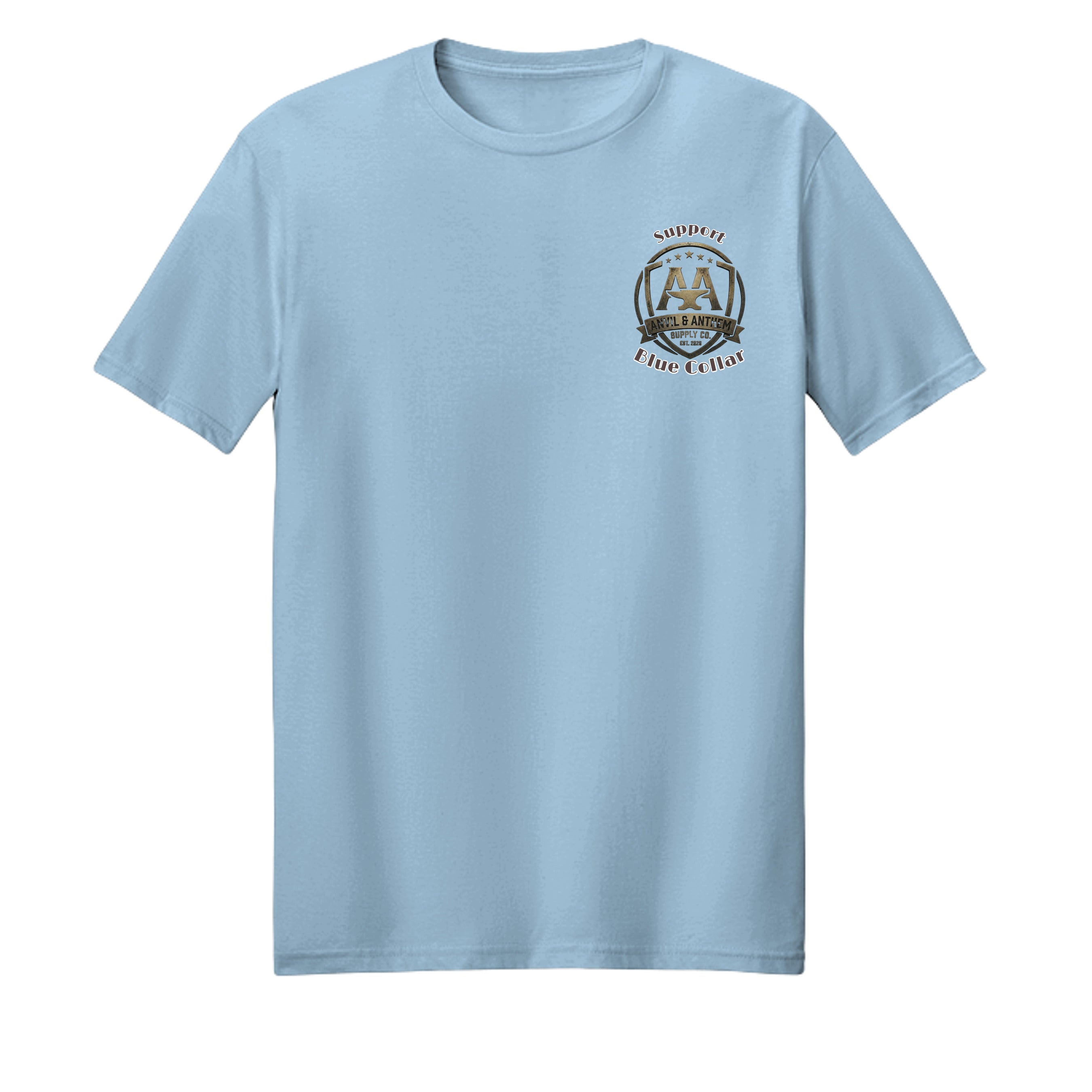 Blue Collar Trades "Backbone of the Nation" T-Shirt | American Tradesman Pride Tee Anvil and Anthem }
