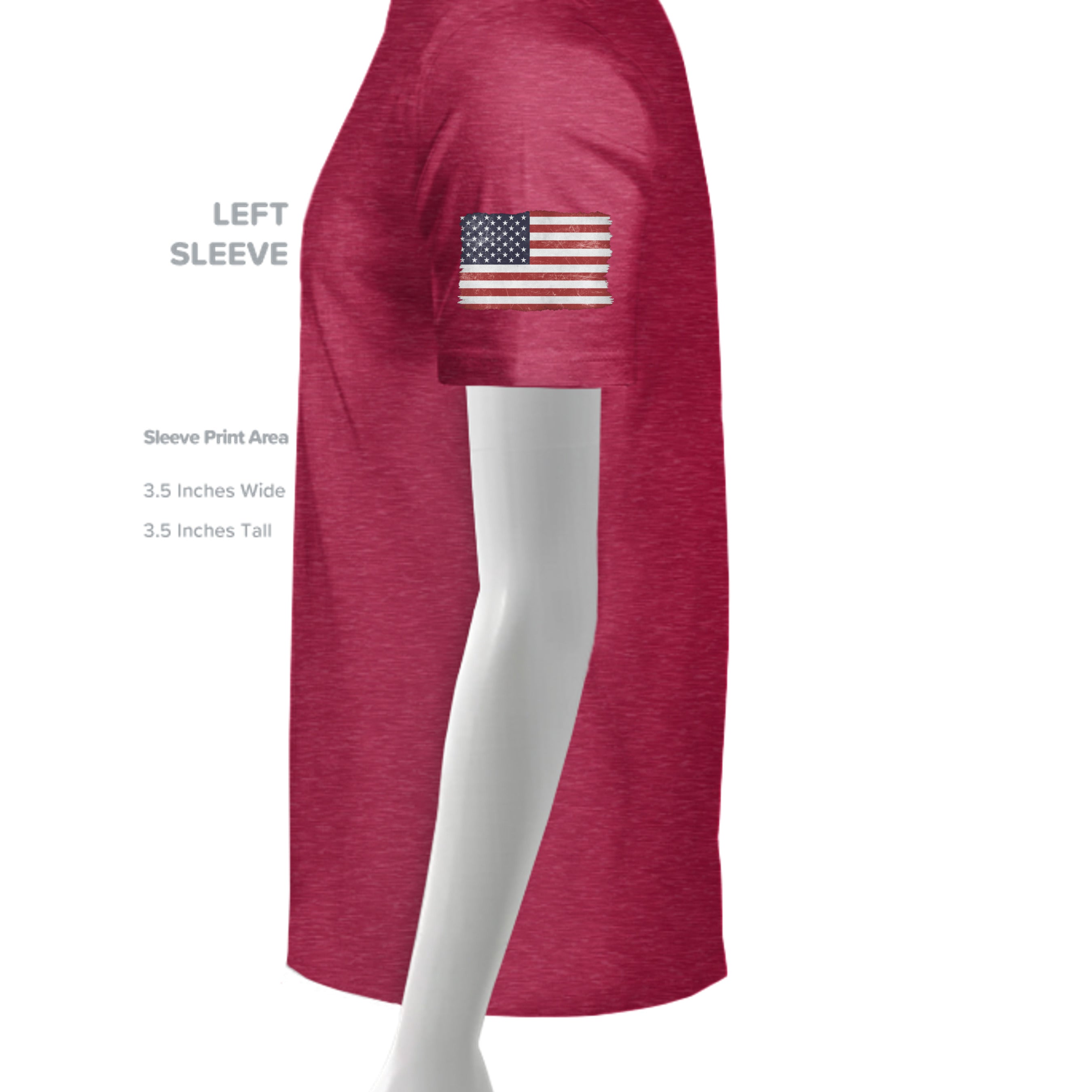 Heather Red - 3000 - SLEEVE_LEFT