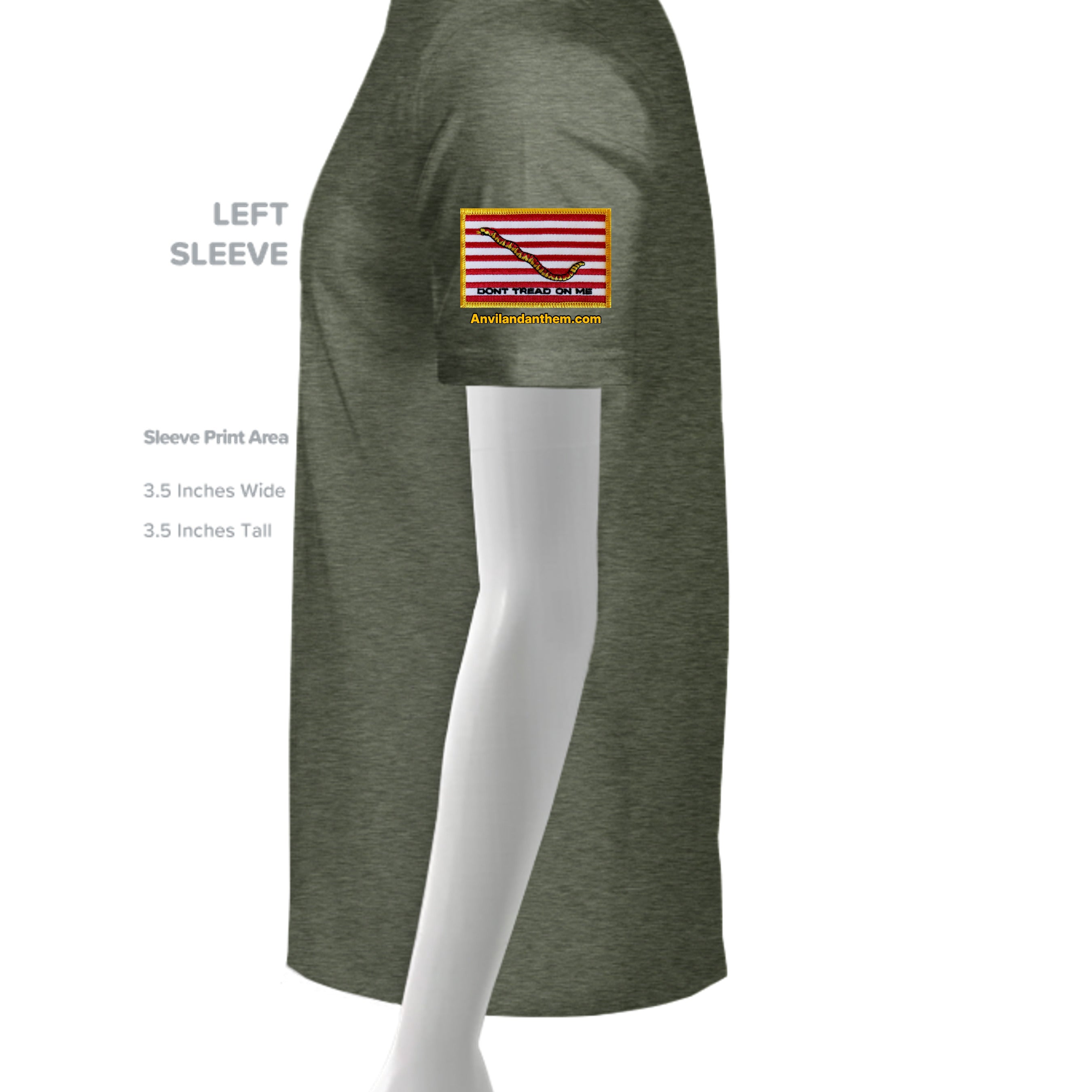 HEATHER MILITARY GREEN - G500 - SLEEVE_LEFT